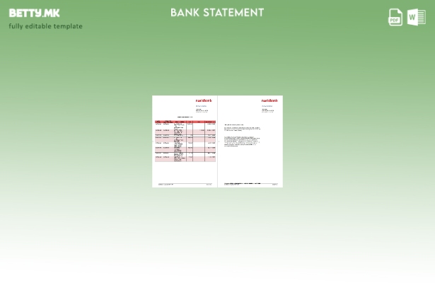 модерен стил Изјава на Германија Норисбанк на Deutsch, шаблон за страници